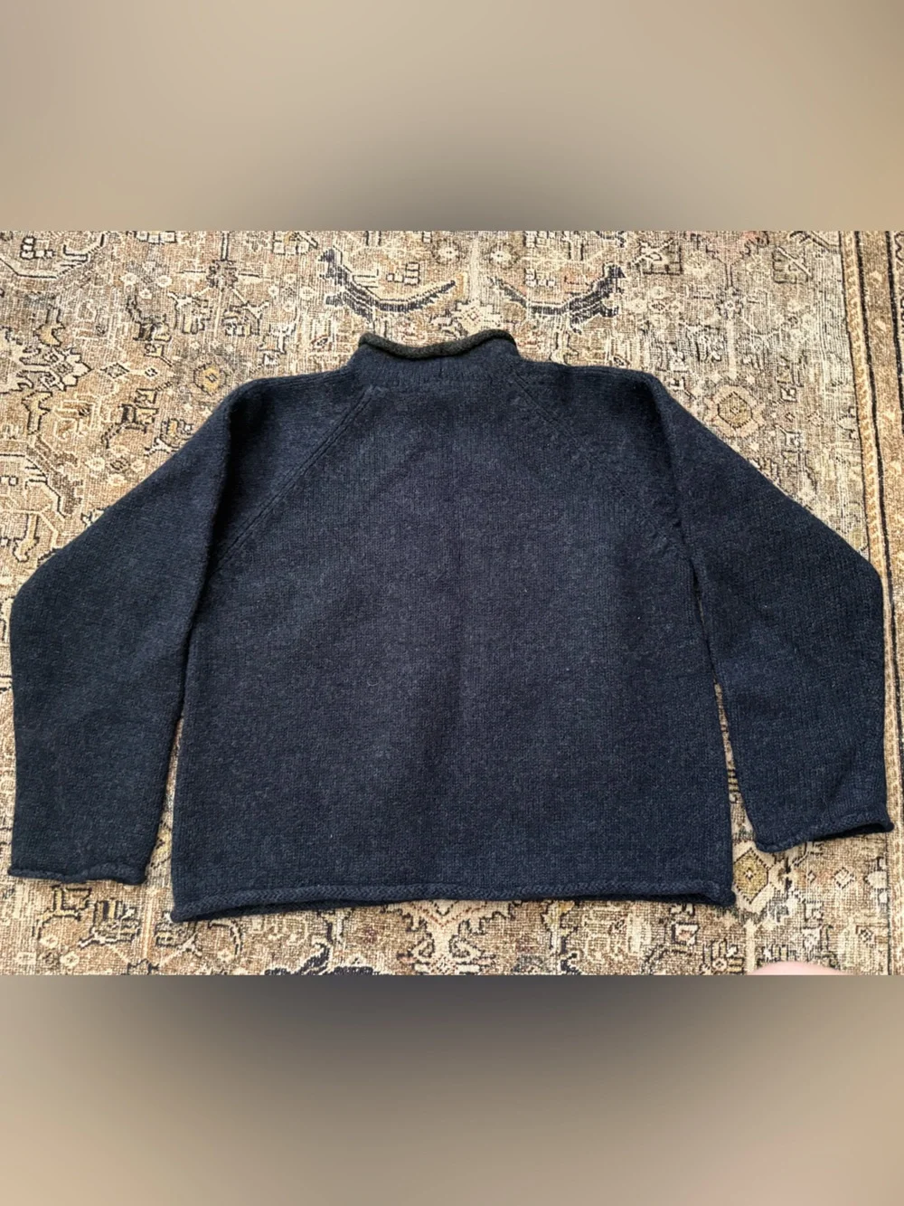 J. Crew Vintage Men's Navy Turtleneck Sweater XLT Wool